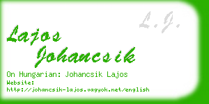 lajos johancsik business card